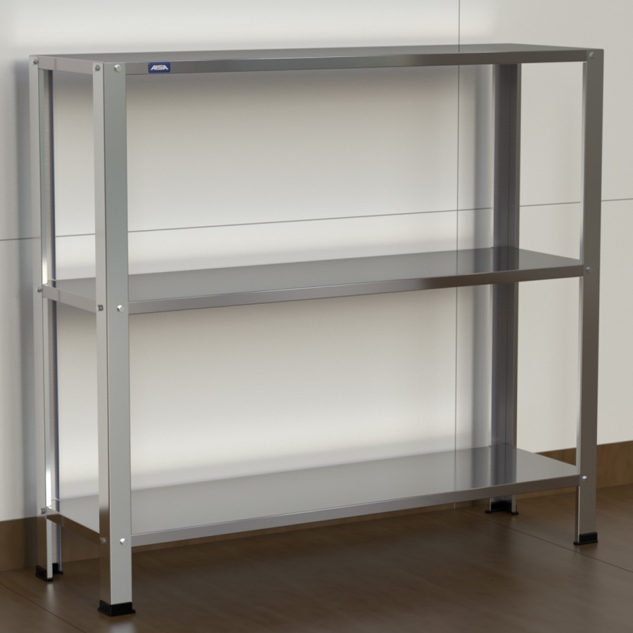 Estante Armário Prateleira Inox 3 Bandejas 300 X 1000 Aisa